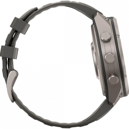 Garmin Fenix 9 Pro Solar 47mm Titanium with Pebble Gray/Silver Gray Silicone Band (010-04338-05/06)