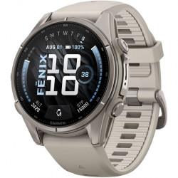 Garmin Fenix 9 43mm Titanium with Fog Gray Silicone Band (010-04761-00/01)