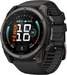 Garmin Fenix 9 51mm Carbon Gray DLC Titanium with Black Silicone Band (010-04763-10/11)