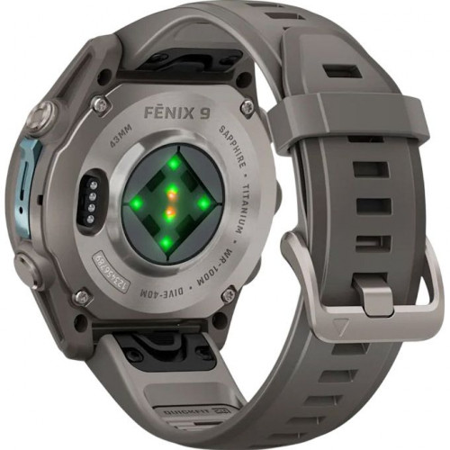 Garmin Fenix 9 51mm Titanium with Pebble Gray Silicone Band (010-04763-00/01)