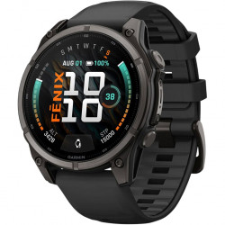 Garmin Fenix 9 47mm Carbon Gray DLC Titanium with Black Silicone Band (010-04762-10/11)