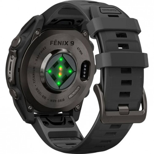 Garmin Fenix 9 47mm Carbon Gray DLC Titanium with Black Silicone Band (010-04762-10/11)