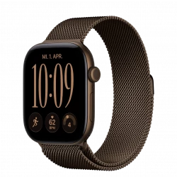 Apple Watch Series 12 GPS 46mm Dark Bronze Aluminum Case with Dark Bronze Milanese Loop M/L (MKD84)