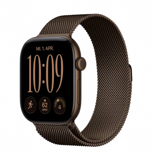 Apple Watch Series 12 GPS 46mm Dark Bronze Aluminum Case with Dark Bronze Milanese Loop S/M (MKD74)
