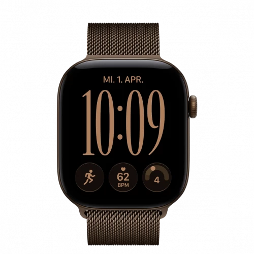 Apple Watch Series 12 GPS 46mm Dark Bronze Aluminum Case with Dark Bronze Milanese Loop S/M (MKD74)