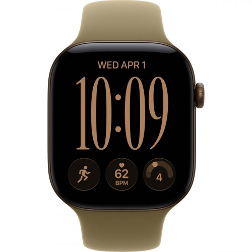 Apple Watch Series 12 GPS 46mm Dark Bronze Aluminum Case with Olive Sport Band S/M (MJEQ4)