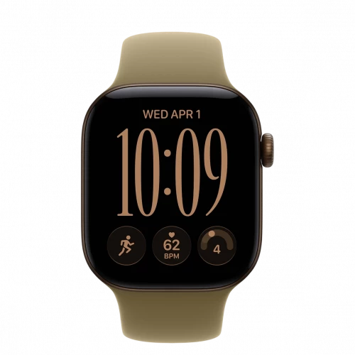 Apple Watch Series 12 GPS + Cellular 42mm Dark Bronze Aluminum Case with Olive Sport Band S/M (MJG44)