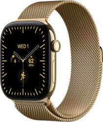Apple Watch Series 12 GPS + Cellular 46mm Radiant Gold Tit. Case w. Radiant Gold Milanese L. S/M (MJGU4)