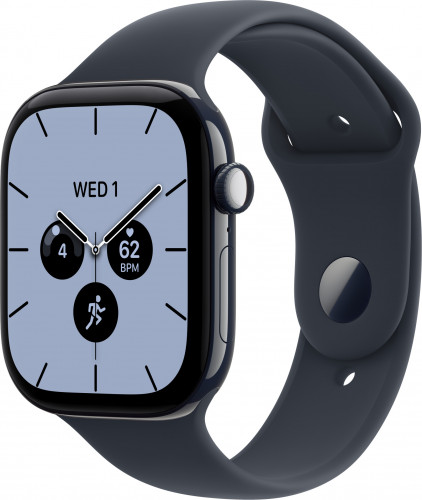 Apple Watch Series 12 GPS + Cellular 46mm Night Blue Ceramic Case with Navy Blue Sport Band S/M (MJH34)