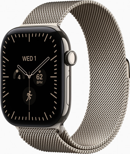 Apple Watch Series 12 GPS + Cellular 46mm Natural Titanium Case with Natural Milanese L. S/M (MJGP4)