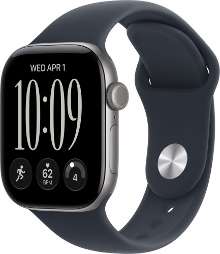 Apple Watch Series 12 GPS + Cellular 42mm Space Gray Aluminum Case with Navy Blue Sport Band M/L (MJFY4)