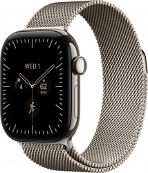 Apple Watch Series 12 GPS + Cellular 42mm Natural Titanium Case with Natural Milanese Loop (MJGH4)