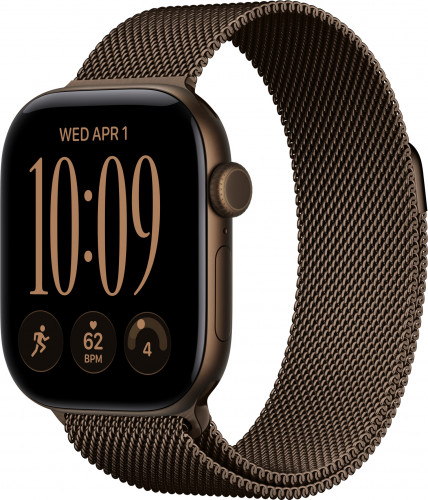 Apple Watch Series 12 GPS + Cellular 42mm Dark Bronze Aluminum Case with Dark Bronze Milanese Loop (MKDK4)