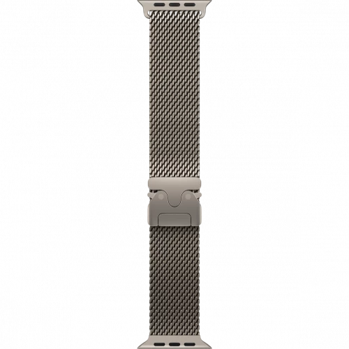 Apple Watch Ultra 4 Natural Titanium Case with Natural Titanium Milanese Loop - Small (MJA84)