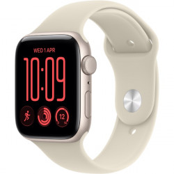 Apple Watch SE 3 GPS 44mm Starlight Aluminium Case with Sand Sport Band S/M (MJL34)