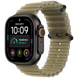 Apple Watch Ultra 4 Black Titanium Case with Translucent Kelp Ocean Band (MJCT4+MKAV4)