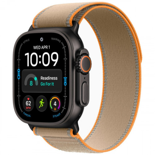 Apple Watch Ultra 4 Black Titanium Case with Sand Trail Loop - M/L (MJCT4+MKAJ4)