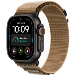 Apple Watch Ultra 4 Black Titanium Case with Desert Alpine Loop - Medium (MJCT4+MKF44)