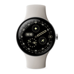 Google Pixel Watch 4 45mm Wi-Fi Polished Silver Aluminum case / Porcelain Active Band