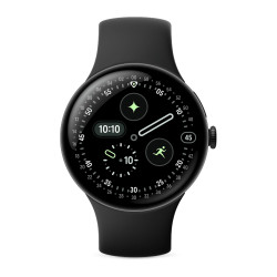 Google Pixel Watch 4 45mm Wi-Fi Matte Black Aluminum case/Obsidian Active Band