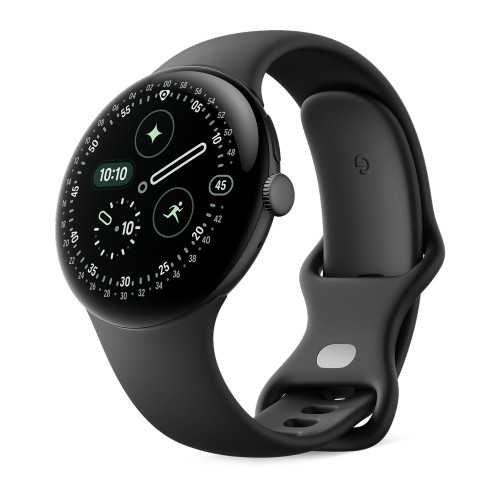 Google Pixel Watch 4 45mm Wi-Fi Matte Black Aluminum case/Obsidian Active Band