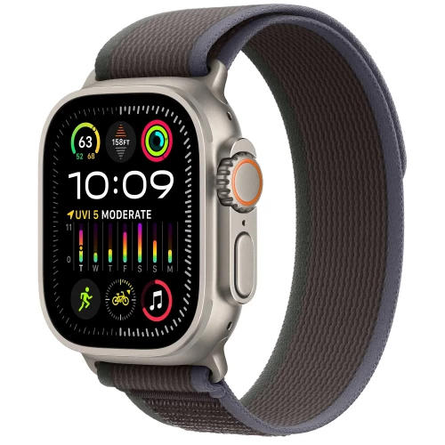 Apple Watch Ultra 2 GPS + Cellular 49mm Titanium Case with Blue/Black Trail Loop - M/L (MRF63) (Отличное состояние)