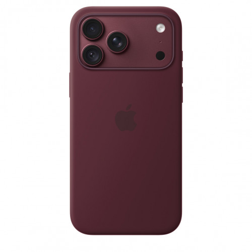 Чохол-накладка (силіконовий) для iPhone 18 Pro Silicone Case High Copy with MagSafe & Button Cherry Red