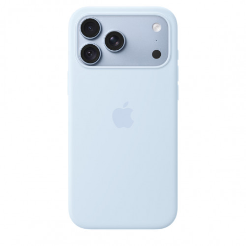 Чохол-накладка (силіконовий) для iPhone 18 Pro Silicone Case High Copy with MagSafe & Button Light Blue