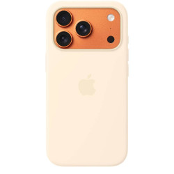 Чехол-накладка (силиконовый) для iPhone 18 Pro Silicone Case High Copy with MagSafe & Button Vanilla